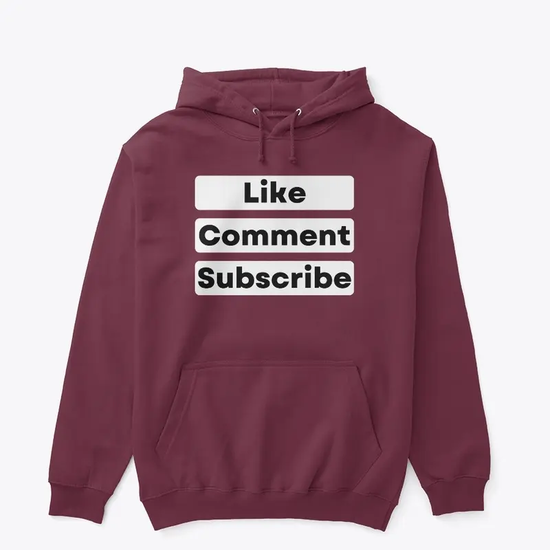 like comment subscribe - white