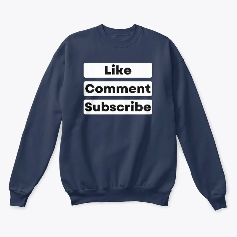 like comment subscribe - white